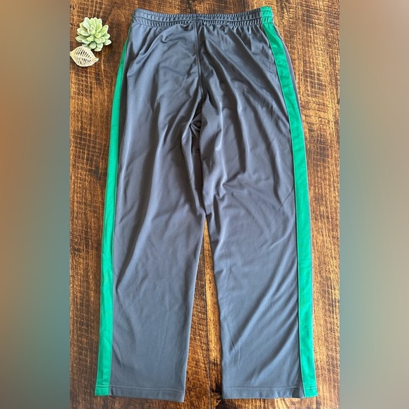 Nike | Y2K Gray Athletic/Track Pants witb Green Stripes, Size XL - Picture 2 of 7